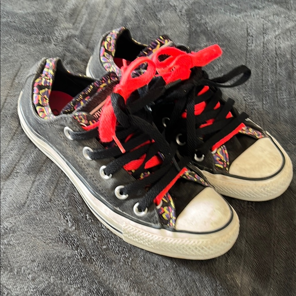 Kids Converse Black and Red Sneakers